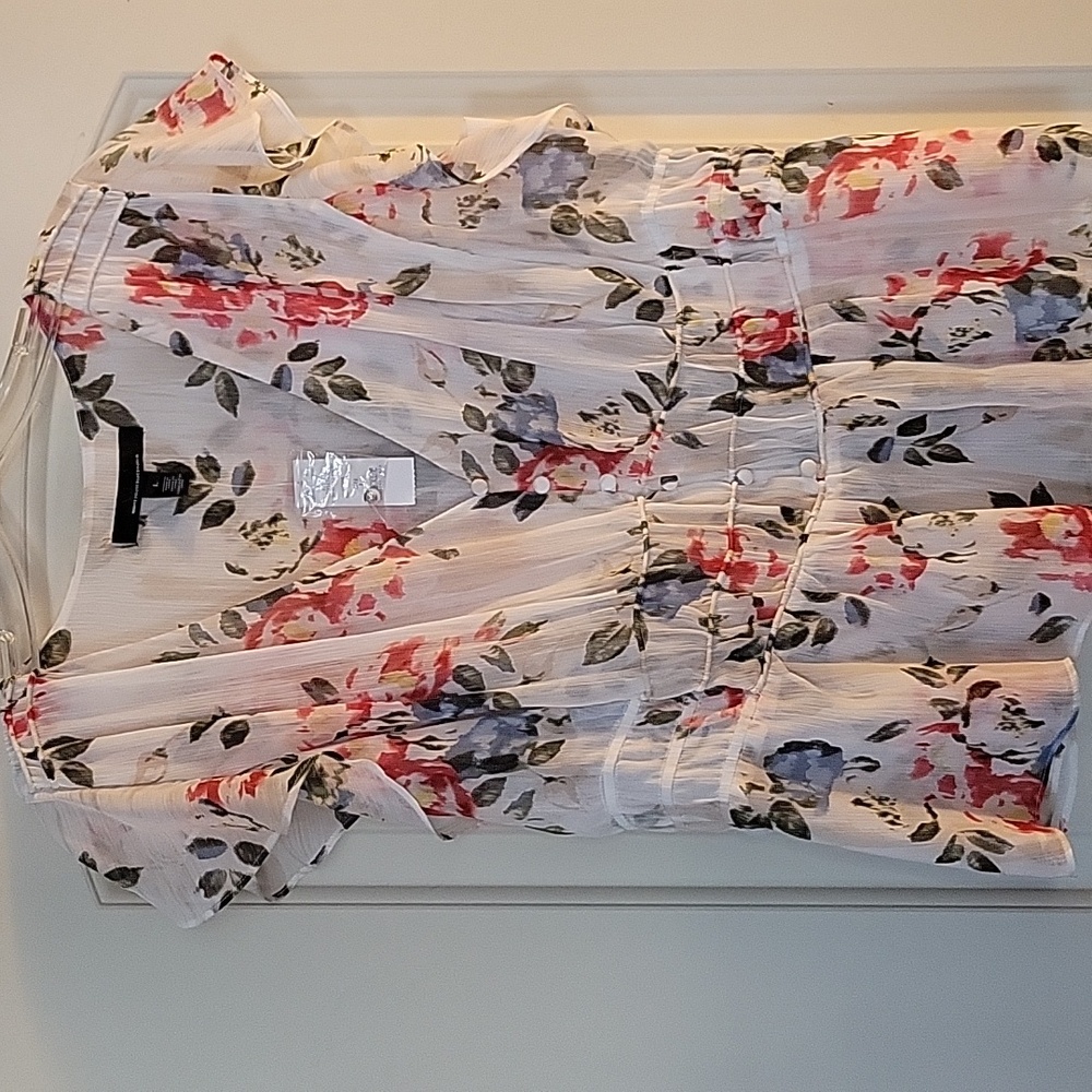 V Neck Flutter Sleeve Shell